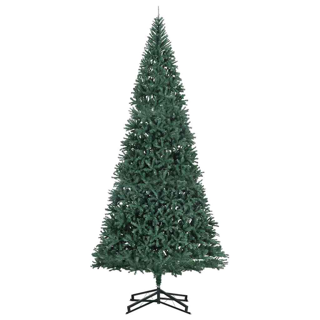 Kunstigt forudbelyst juletræ med 300 LED'er Grøn 500 cm PVC