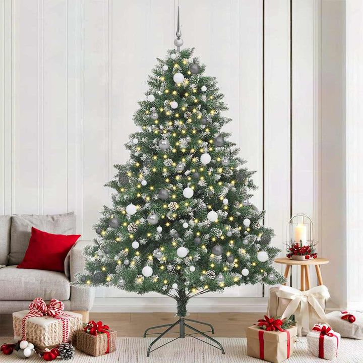 Kunstigt juletræ Grøn 140 x 140 x 210 cm PVC og plastik og stål