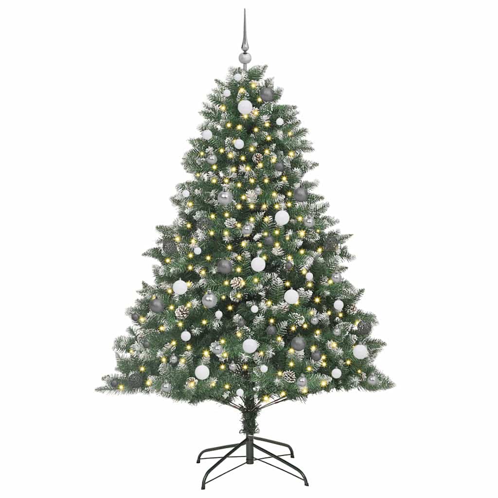 Kunstigt juletræ Grøn 140 x 140 x 210 cm PVC og plastik og stål