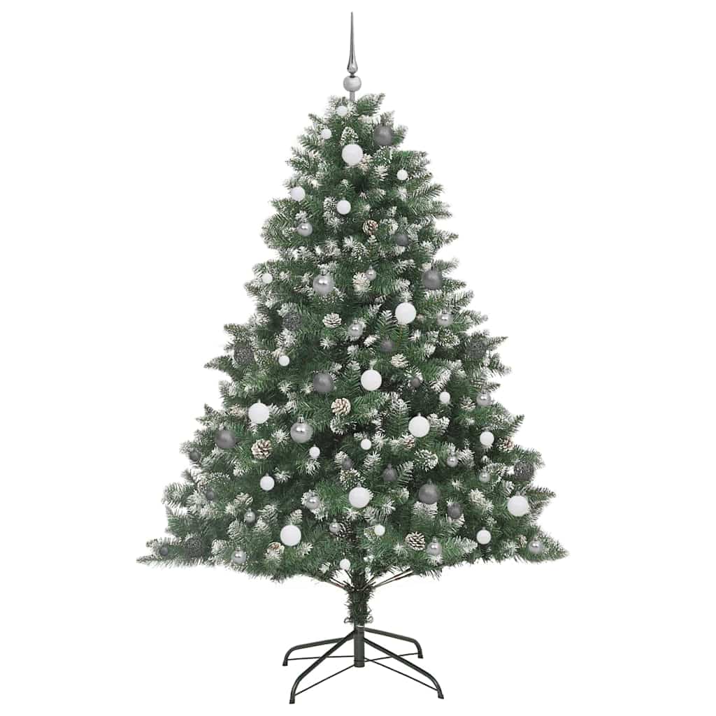 Kunstigt juletræ Grøn 140 x 140 x 210 cm PVC og plastik og stål