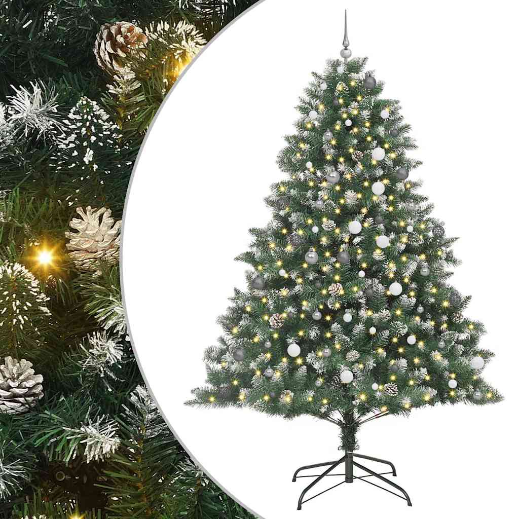 Kunstigt juletræ Grøn 160 x 160 x 240 cm PVC og plastik og stål