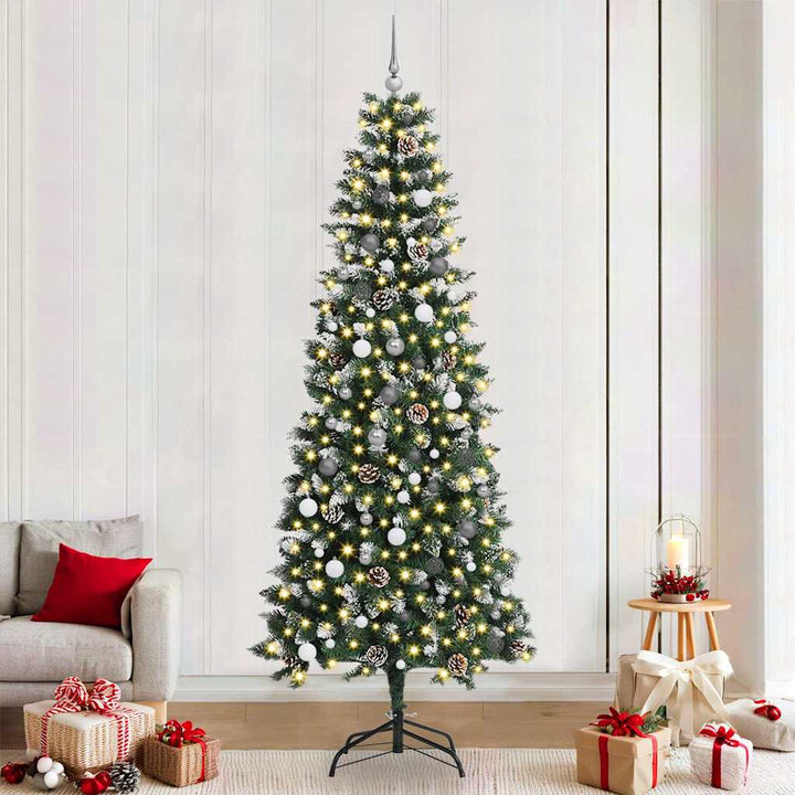 Kunstigt juletræ Grøn 96 x 96 x 240 cm PVC og plastik og stål