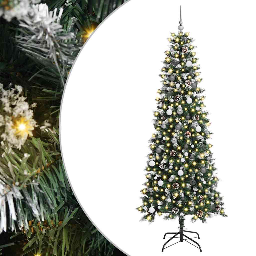 Kunstigt juletræ Grøn 96 x 96 x 240 cm PVC og plastik og stål