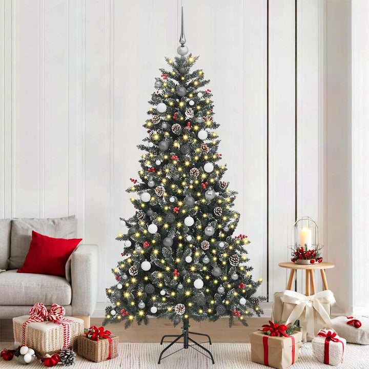 Kunstigt juletræ Grøn 114 x 114 x 210 cm PVC og plastik og stål