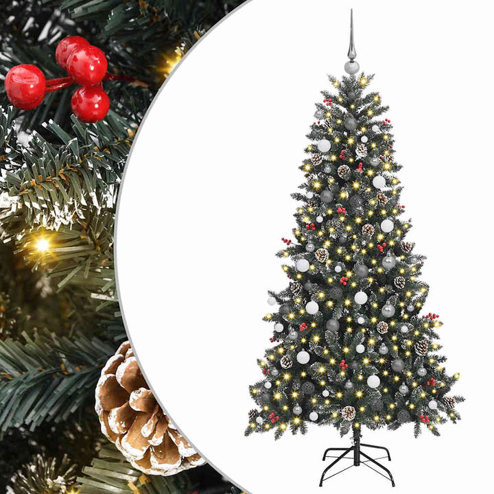 Kunstigt juletræ Grøn 114 x 114 x 210 cm PVC og plastik og stål