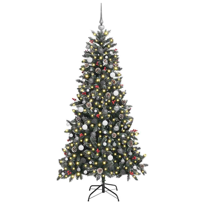 Kunstigt juletræ Grøn 114 x 114 x 210 cm PVC og plastik og stål