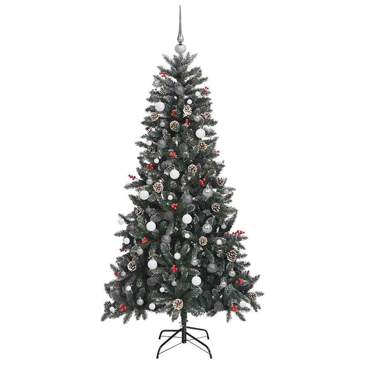 Kunstigt juletræ Grøn 114 x 114 x 210 cm PVC og plastik og stål