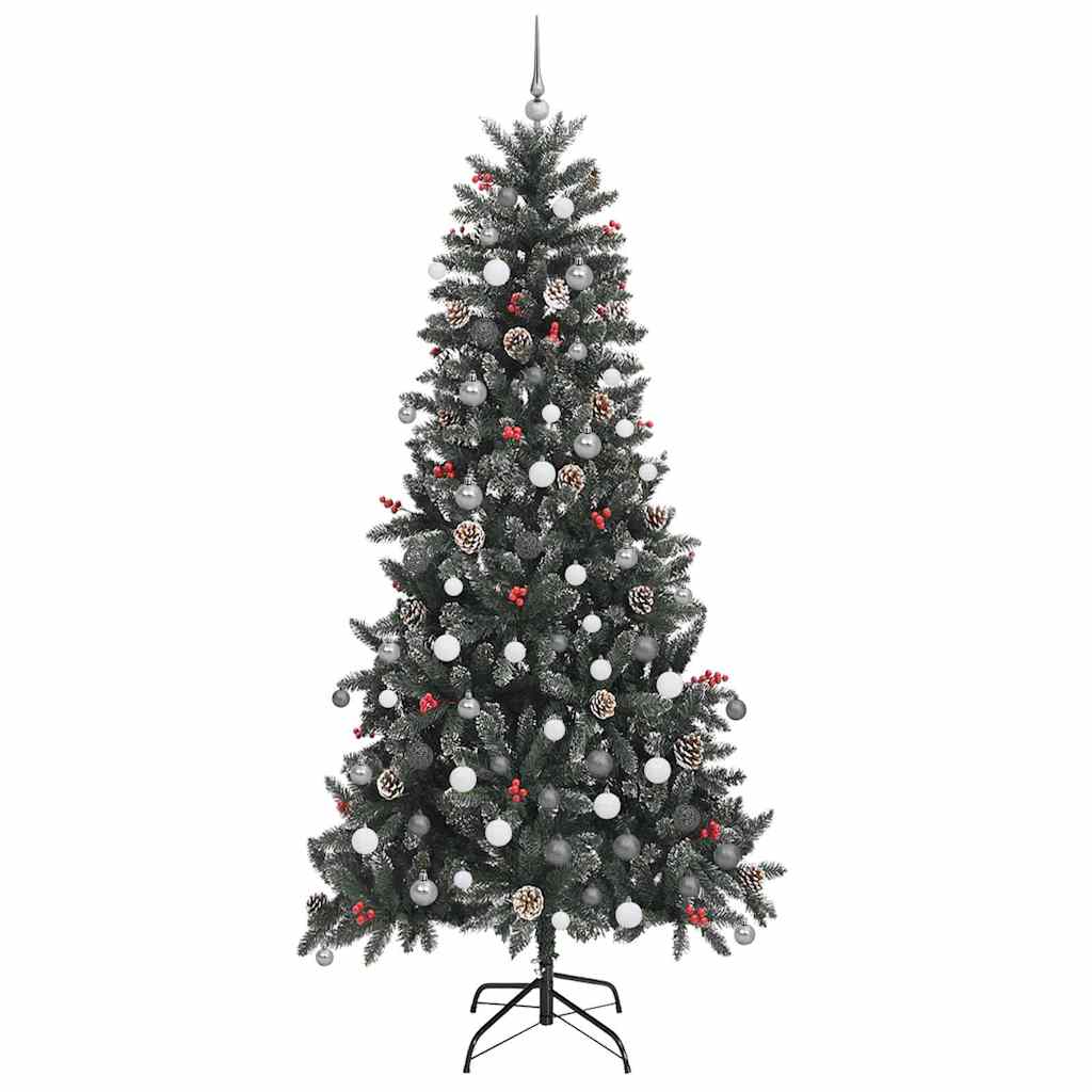 Kunstigt juletræ med 300 LED'er Grøn 129.5 x 129.5 x 240 cm