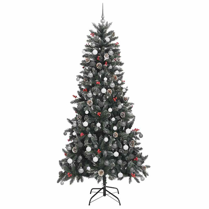 Kunstigt juletræ med 300 LED'er Grøn 129.5 x 129.5 x 240 cm