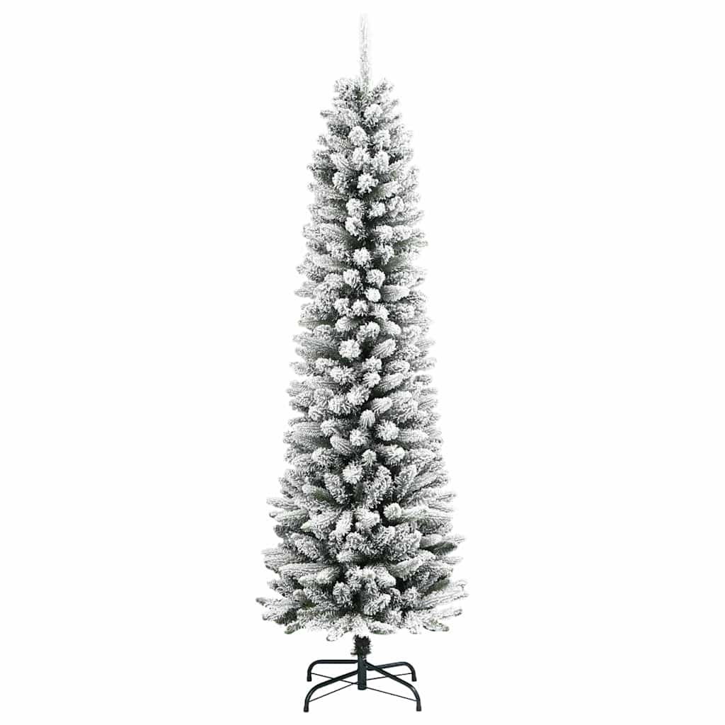 Kunstigt juletræ med stativ Hvid 150 cm PVC og metal og plast