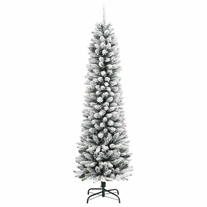 Kunstigt juletræ med stativ Hvid 150 cm PVC og metal og plast