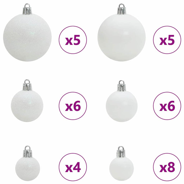 Kunstigt juletræ Grøn og hvid 150 cm PVC og metal og plast
