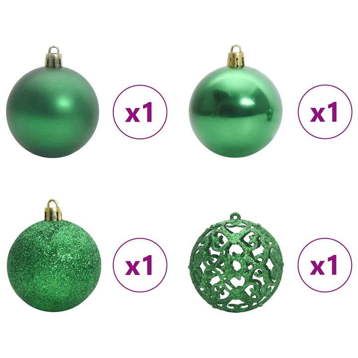 Kunstigt juletræ Grøn og hvid 150 cm PVC og metal og plast