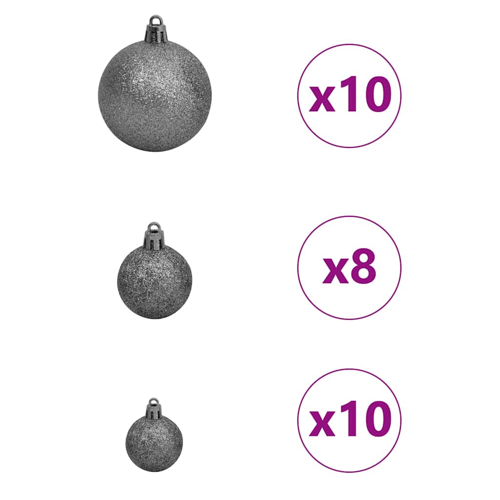 Kunstigt juletræ med stativ Hvid 180 cm PVC og metal og plast