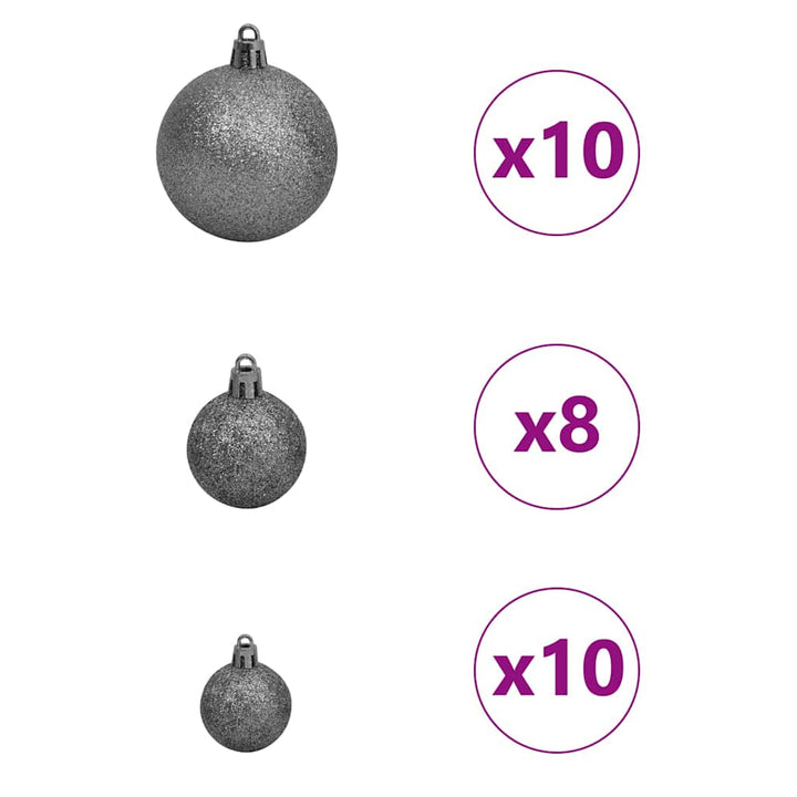 Kunstigt juletræ med stativ Hvid 180 cm PVC og metal og plast