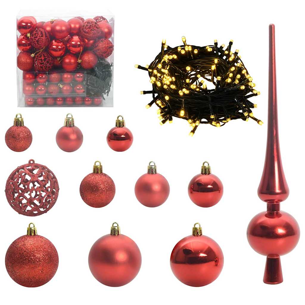 Kunstigt juletræ Grøn og hvid 180 cm PVC og metal og plast