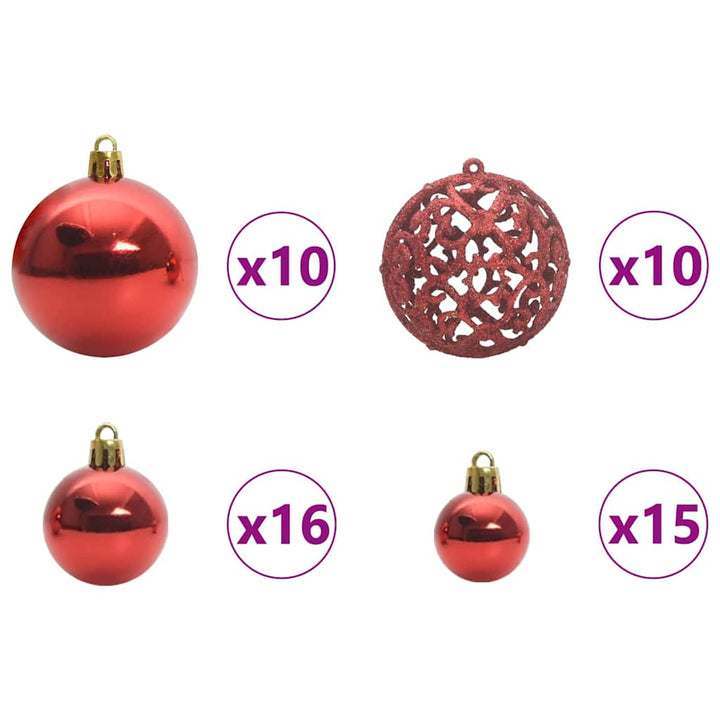 Kunstigt juletræ Grøn og hvid 180 cm PVC og metal og plast