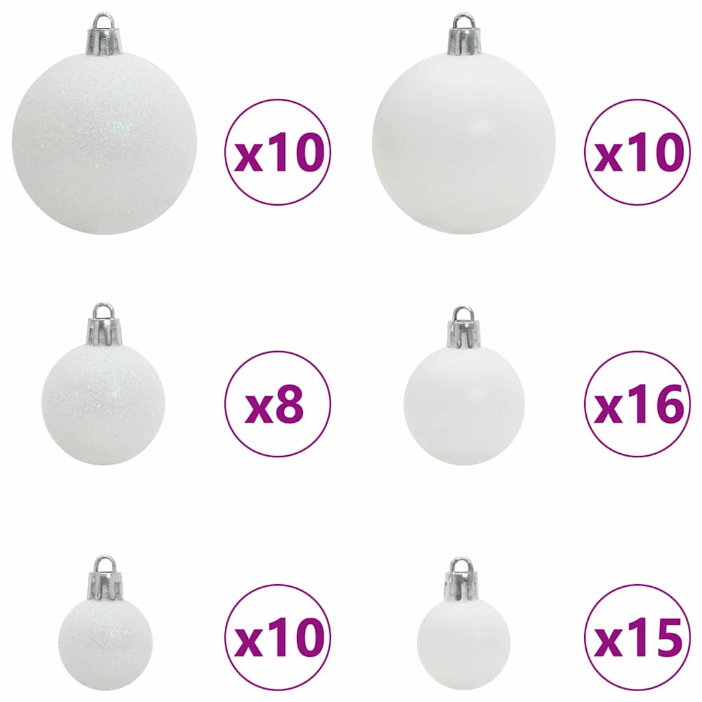 Kunstigt juletræ Grøn og hvid 180 cm PVC og metal og plast