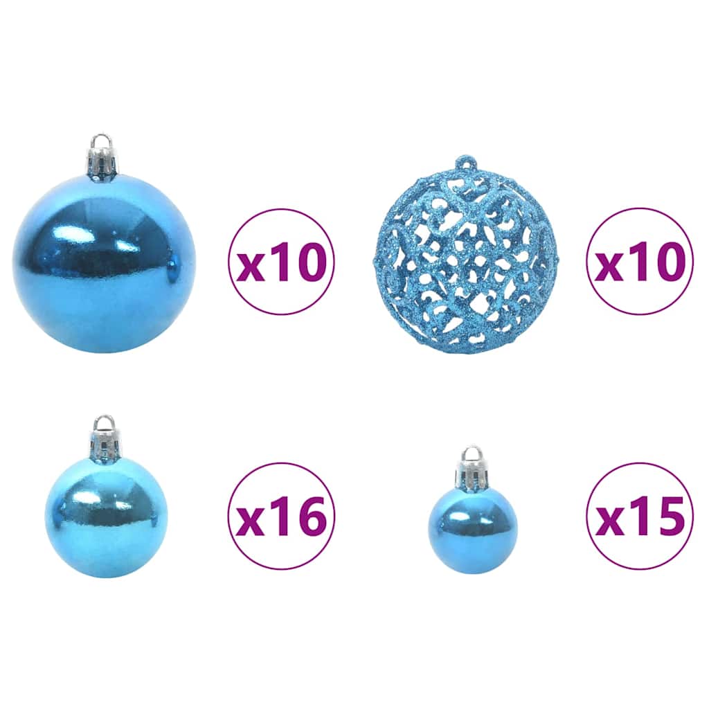 Kunstigt juletræ Grøn og hvid 180 cm PVC og metal og plast