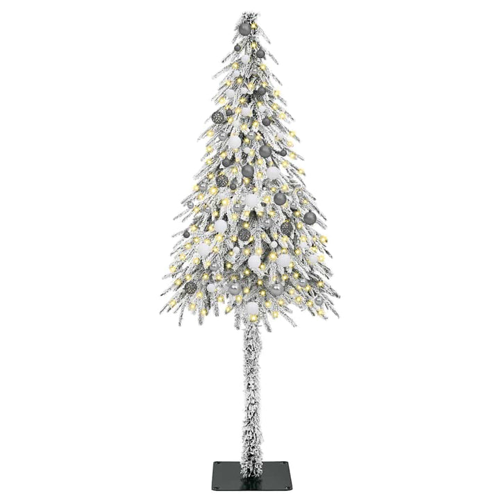 Juletræ med 300 LED'er med stativ Hvid 210 cm PE og Stål