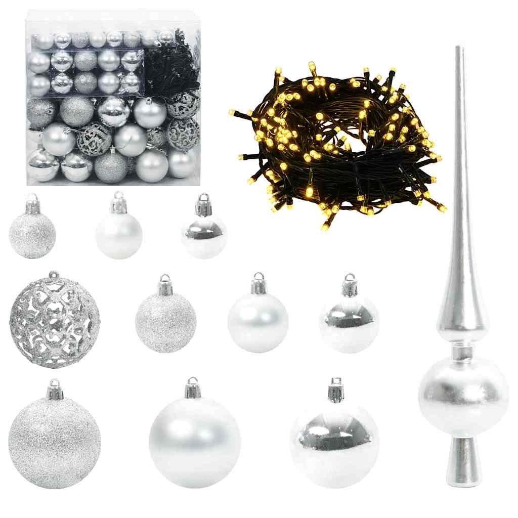 Juletræ med 300 LED'er med stativ Lyserød 210 cm PVC