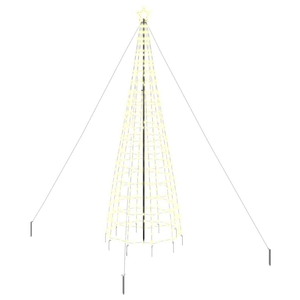 LED juletræ med 800 LED'er med jordspyd Varm hvid 400 cm Jern