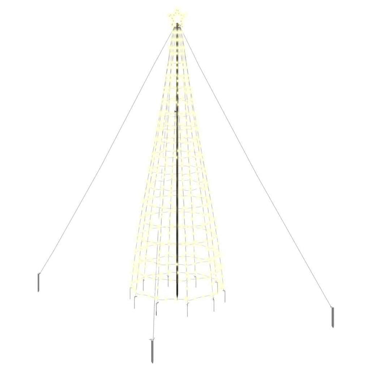 LED juletræ med 800 LED'er med jordspyd Varm hvid 400 cm Jern