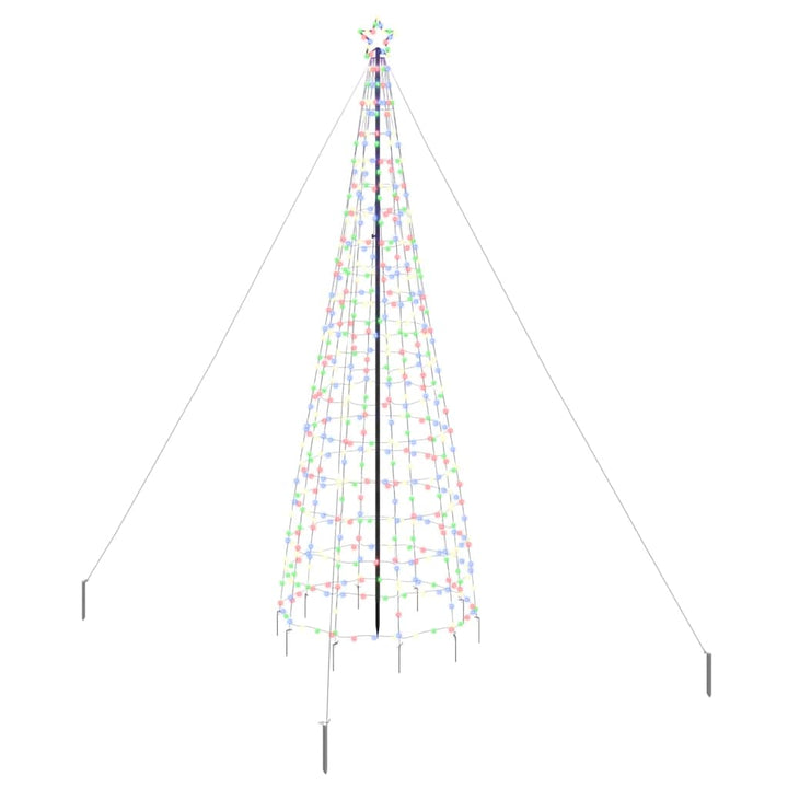 LED juletræ med 800 LED'er med jordspyd Flerfarvet 400 cm Jern