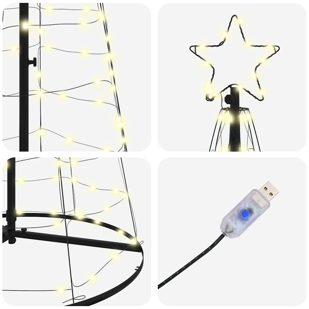 LED juletræ med 800 LED'er med jordspyd Varm hvid 400 cm Jern