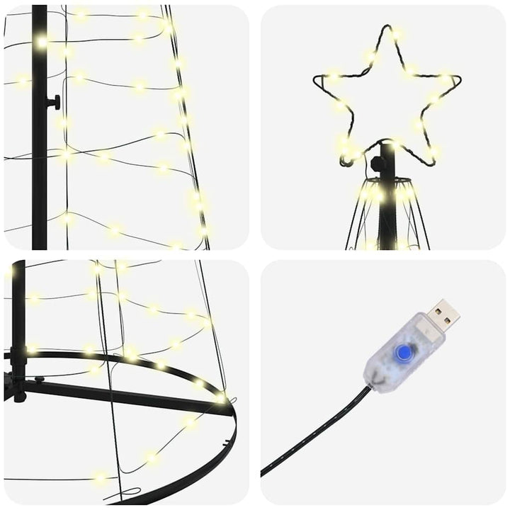 LED juletræ med 800 LED'er med jordspyd Varm hvid 400 cm Jern