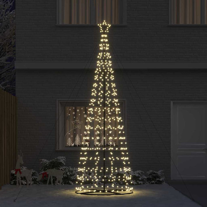 LED juletræ med 800 LED'er med jordspyd Varm hvid 400 cm Jern