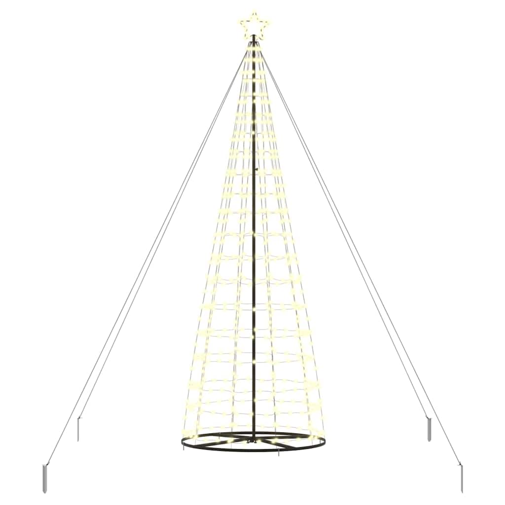 LED juletræ med 800 LED'er med jordspyd Varm hvid 400 cm Jern