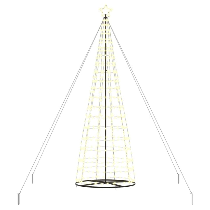 LED juletræ med 800 LED'er med jordspyd Varm hvid 400 cm Jern
