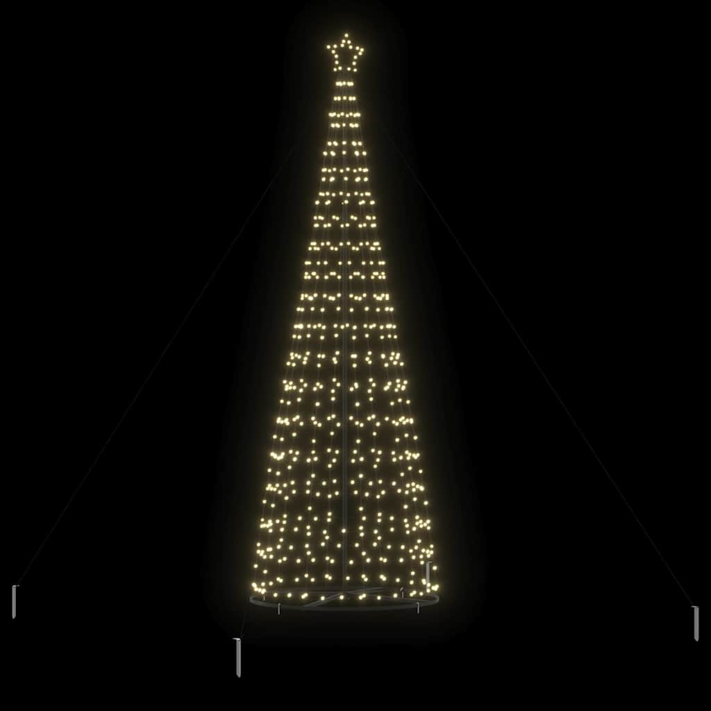 LED juletræ med 800 LED'er med jordspyd Varm hvid 400 cm Jern