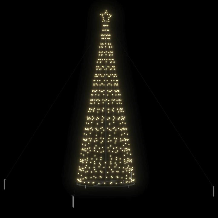 LED juletræ med 800 LED'er med jordspyd Varm hvid 400 cm Jern