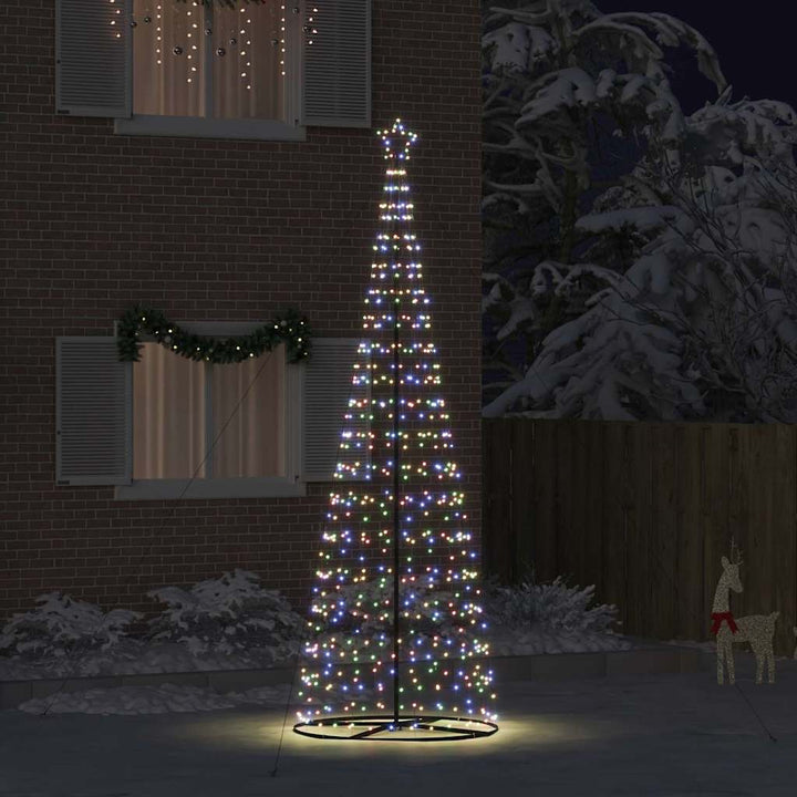 LED juletræ med 800 LED'er med jordspyd Flerfarvet 400 cm Jern