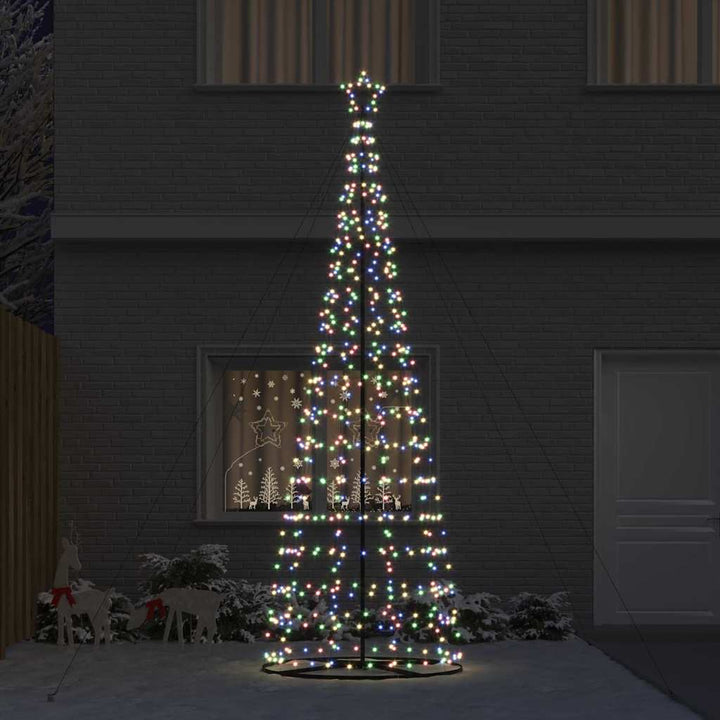 LED juletræ med 800 LED'er med jordspyd Flerfarvet 400 cm Jern