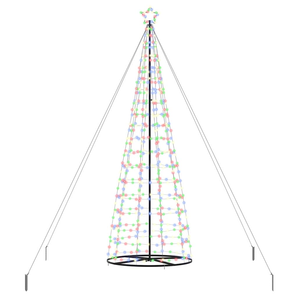 LED juletræ med 800 LED'er med jordspyd Flerfarvet 400 cm Jern