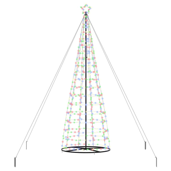 LED juletræ med 800 LED'er med jordspyd Flerfarvet 400 cm Jern