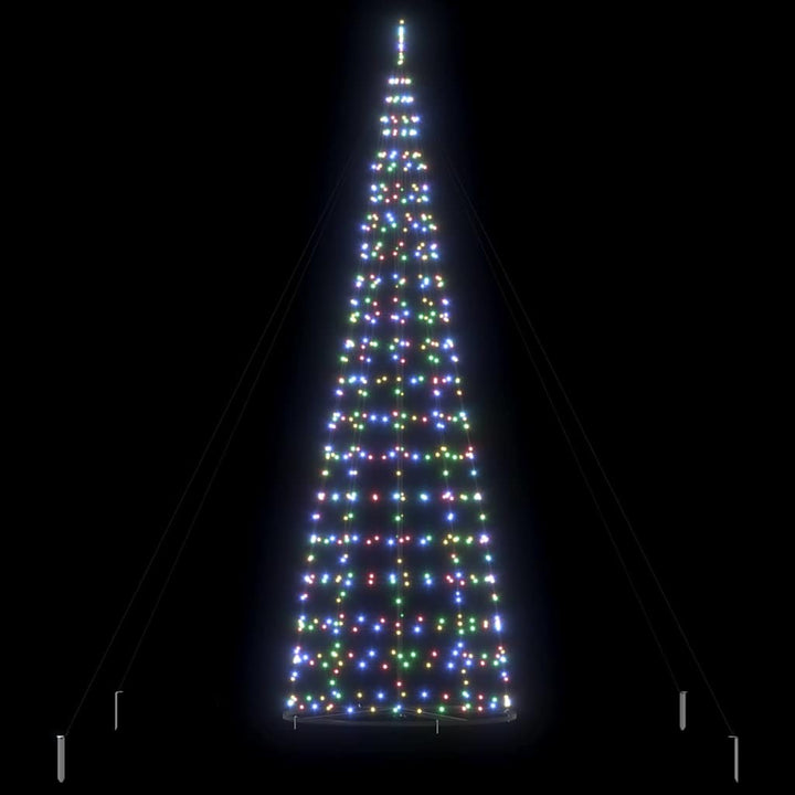 LED juletræ med 800 LED'er med jordspyd Flerfarvet 400 cm Jern