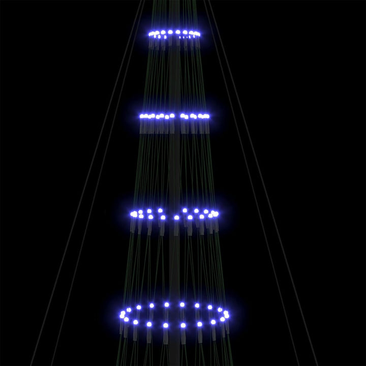 LED juletræ med 450 LED'er Blå 138.5 x 138.5 x 399 cm Metal