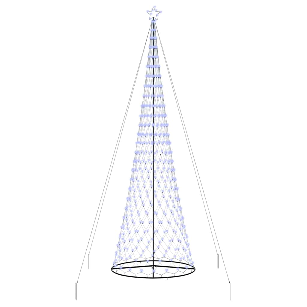LED juletræ med 450 LED'er Blå 138.5 x 138.5 x 399 cm Metal