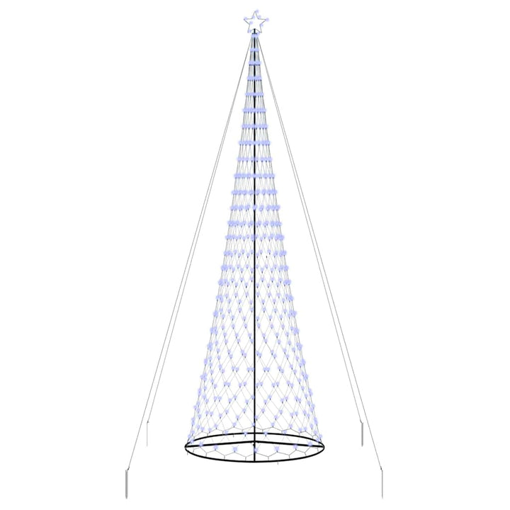 LED juletræ med 450 LED'er Blå 138.5 x 138.5 x 399 cm Metal