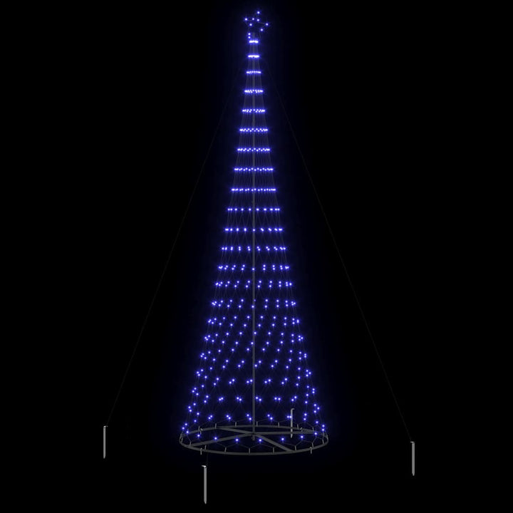 LED juletræ med 450 LED'er Blå 138.5 x 138.5 x 399 cm Metal