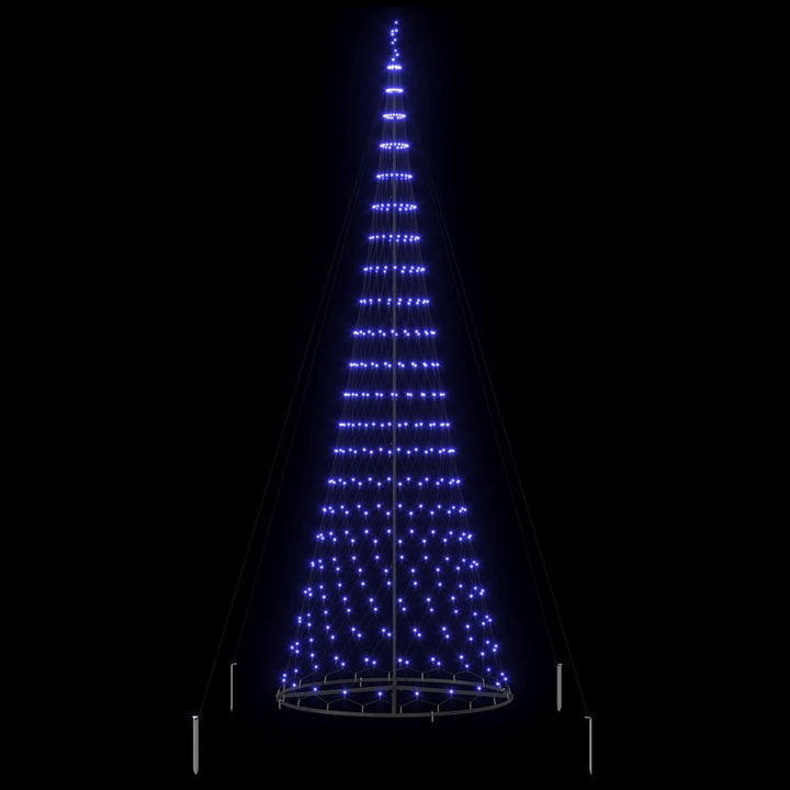 LED juletræ med 450 LED'er Blå 138.5 x 138.5 x 399 cm Metal