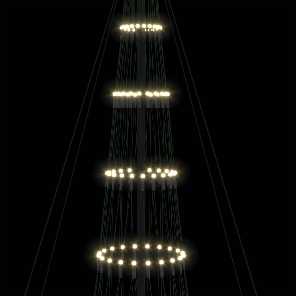 LED juletræ med 550 LED'er Varm hvid 160 x 160 x 500 cm Metal