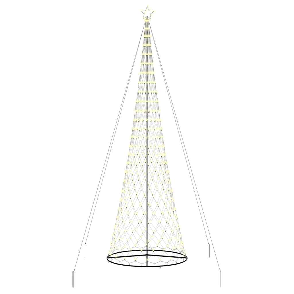 LED juletræ med 550 LED'er Varm hvid 160 x 160 x 500 cm Metal