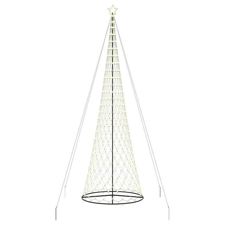 LED juletræ med 550 LED'er Varm hvid 160 x 160 x 500 cm Metal