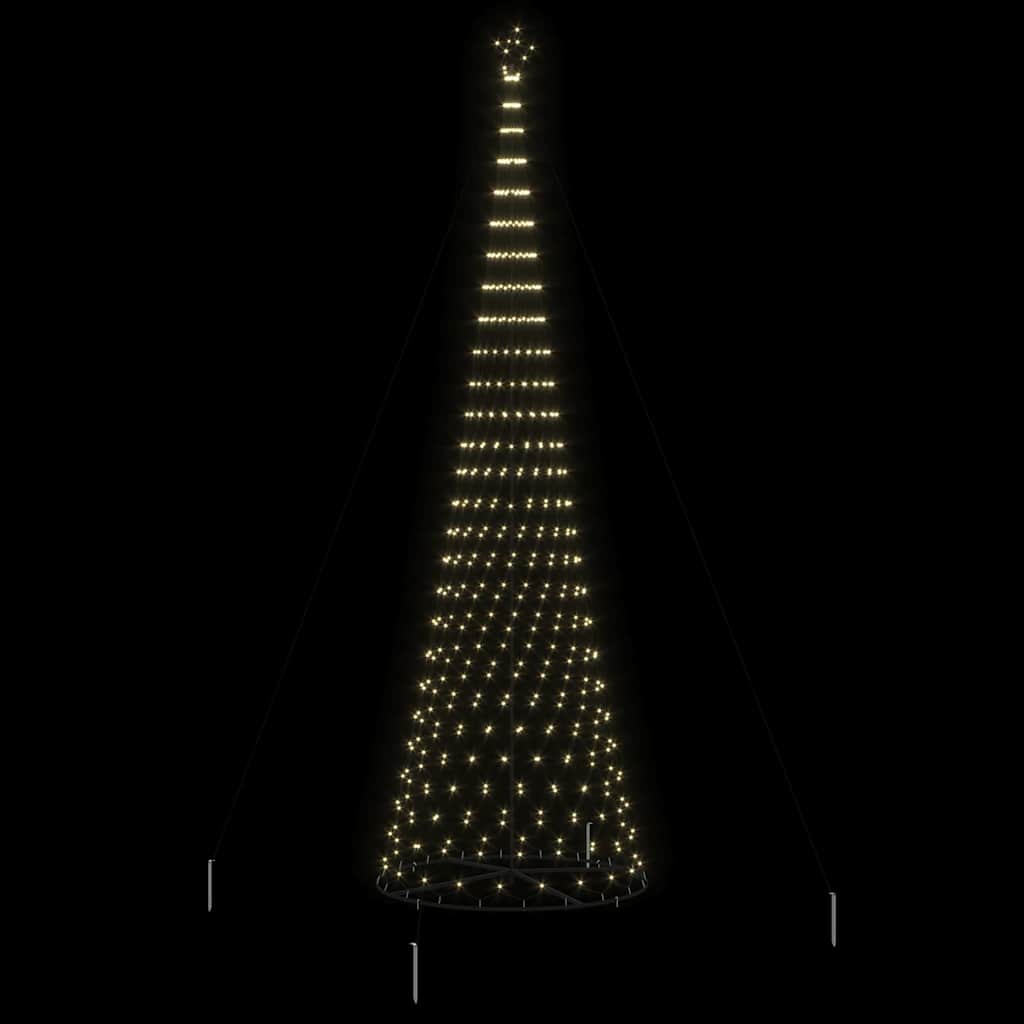 LED juletræ med 550 LED'er Varm hvid 160 x 160 x 500 cm Metal