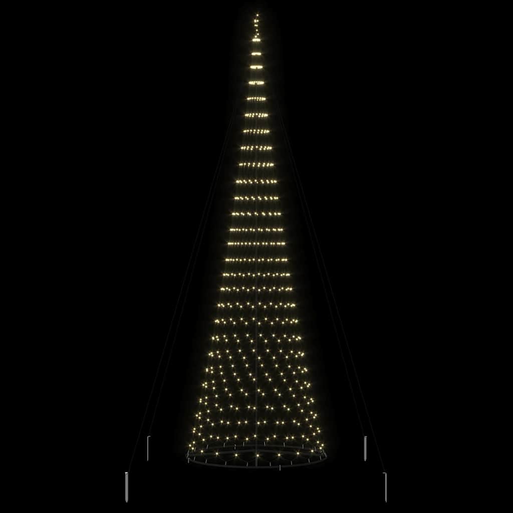 LED juletræ med 550 LED'er Varm hvid 160 x 160 x 500 cm Metal